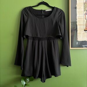Black Long Sleeve Jumpsuit